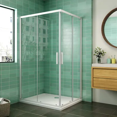 Produktbild von Duschkabine Duschabtrennung 90x76x185cm Eckeinstieg 5mm ESG Sicherheitsglas Duschtür