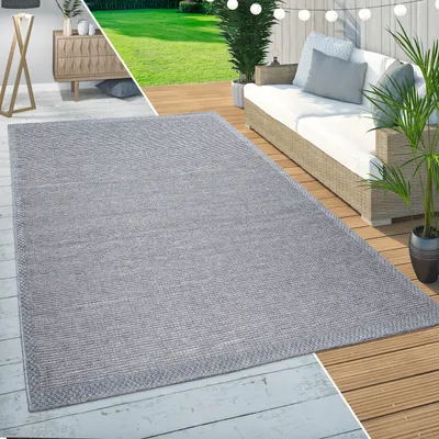 Immagine prodotto di Tappeto per interni ed esterni Tappeto da balcone Tappeto da cucina Design moderno con bordi Beige Grigio Dimensioni 80x150 cm