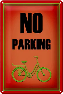 Produktbild von Blechschild Parken 20x30cm Fahrrad no parking