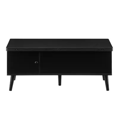 Image de Table basse CLIPOP,Table basse avec hauteur réglable, 4 en 1 table de salon multifonctions avec espace de rangement,Noir