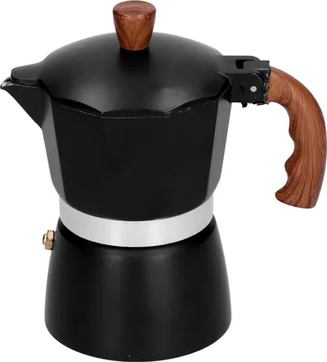Obrázok produktu pre Hliníková zliatina Moka Pot Prenosný hrniec na kávu s tepelnou izoláciou Rukoväť pre domácu kanceláriu300ml 6 šálok