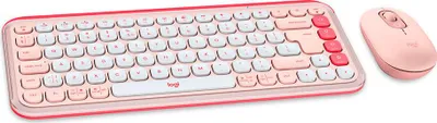 Obrázok produktu pre Logitech 920-013142, Bezdrôtový, Bluetooth, Nožnicový spínač, QWERTY, Ruže, Obsahuje myš