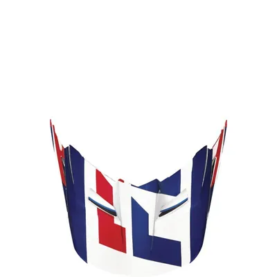 Image de Casque Fox Mx16 V1 avec visière Mako [Bleu/Blanc]