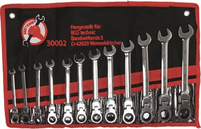 Produktbild von KRAFTMANN 30002 Ratschenring-Maulschlüssel-Satz, 12-tlg.