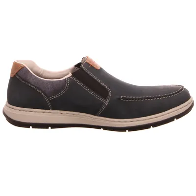 Produktbild von Rieker Herren Echtleder Slipper blau, Herren:45 EU