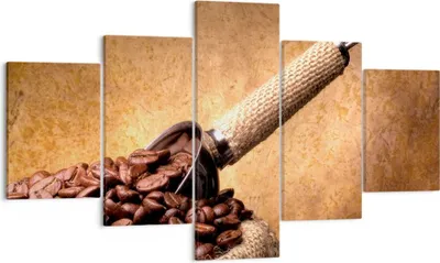 Produktbild von Bild auf Leinwand - Leinwandbild - Kaffee Getreide geröstet - 125x70cm - Wand Bild - Wanddeko - Leinwanddruck - Bilder - Kunstdruck - Wanddekoration - Leinwand bilder - Wandkunst - EA125x70-2536