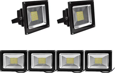 Produktbild von Greenmigo 6pcs 50W LED Strahler Fluter SMD LED Fluter,IP65 Flutlicht Leuchtmittel Baustrahler Scheinwerfer Warmweiß Wandstrahler Außenstahler Leuchtmittel 85-265V AC