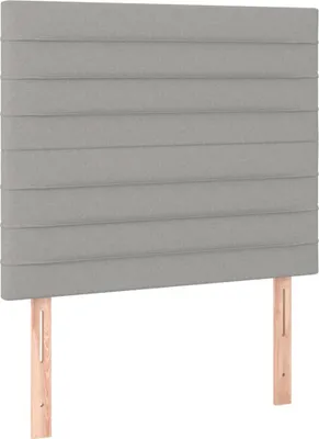 Produktbild von Kopfteil Hellgrau 90x5x118/128 cm Stoff