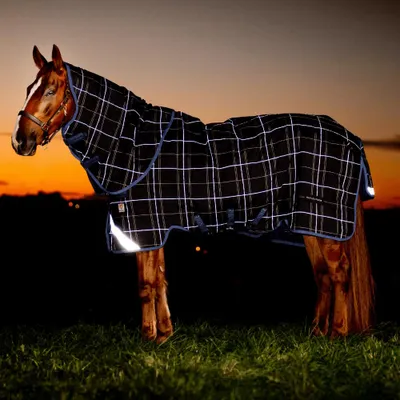 Obrázok produktu pre Horseware Rhino Plus Reflectech Turnout 250g- Navy Reflective, 115