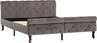 Obrázek produktu pro vidaXL Postel Grey Velvet 140 x 200 cm