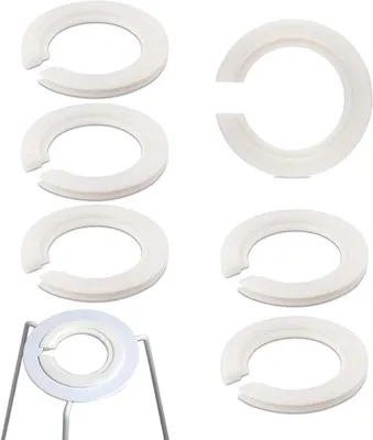 6er Set E27 auf E14 Lampenschirm Reduzierung, 42mm auf 29mm Kunststoff Lampenschirm Ring Konverter, E27 auf E14 Lampenschirm