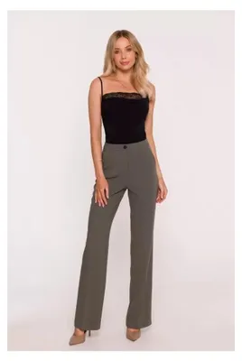 Obrázok produktu pre Stylove Dámske elegantné nohavice Mosesek S418 khaki S