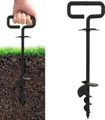 Produktbild von Hundeanker für große Hunde - Campinghundeanlage - Hundehauslinie - Kabelkettenanker - Gartenhundeanker - Kleiner Metallanker