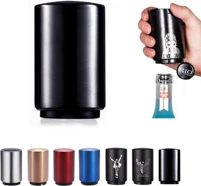 Image de Ouvre-bouteille en acier inoxydable - Cadeau pour hommes - Idée cadeau pour la fête des pères