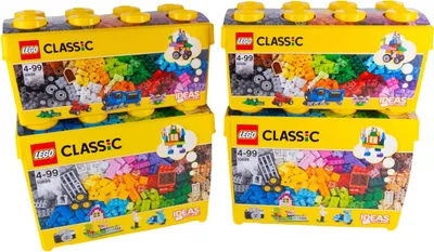 Produktbild von LEGO® Classic Bausteine 4 Boxen Set XL Kindergarten Kita Teile 2548 – Jede Mischung individuell zusammengestellt