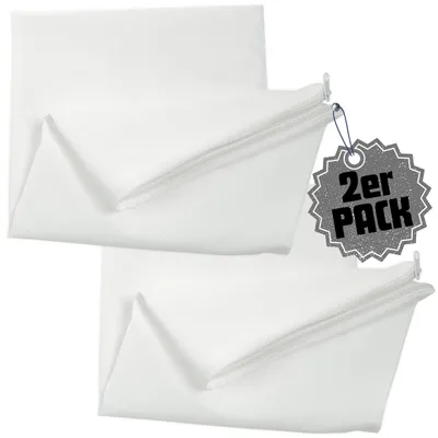 Produktbild von 2er Pack 25x25 cm Kissen-Inlett ohne Füllung aus Baumwolle | Inlett mit Reißverschluss | Innenkissen leer, Füllkissen Ungefüllt