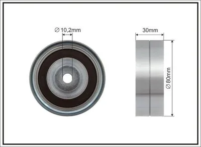 Produktbild von CAFFARO 500126 Umlenkrolle Zahnriemen Ø80mm für VW GOLF VI (5K1) Polo Schrägheck (6R1, 6C1) TOURAN (1T1, 1T2) für AUDI A4 Avant (8K5, B8) A6 Avant