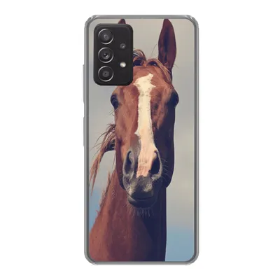 Produktbild von MuchoWow® Handyhülle Schutzhülle Hülle für Samsung galaxy a73 Pferd - Luft - Blau Silikon Softcase Handy Hülle - Handyhülle