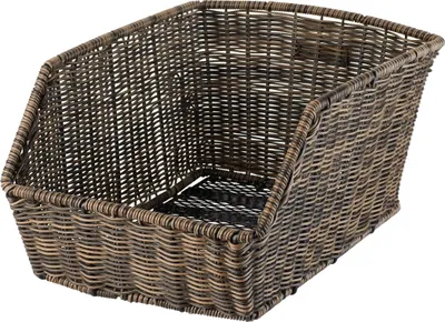 Productafbeelding van Mandje voor fietsbagagedrager, Basil Cento, rietenlook, 47 x 34 x 22 cm - natuurlijke bruin