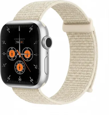 Produktbild von Smartwatch Armband für Apple Watch Series 2 42mm Nylon Textil Band Ersatzband Wechselband Klettverschluss flexibel atmungsaktiv Beige