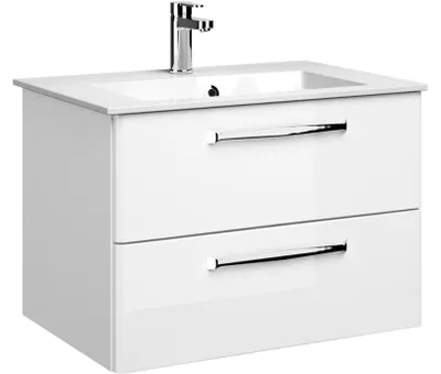 Produktbild von PELIPAL TRENTINO 770/800 Waschtischunterschrank / Weiß Hgl. / 75 x 51 x 49 cm - LIEFERUNG OHNE WASCHBECKEN & ARMATUR