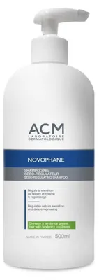 Image de Laboratoire ACM, Novophane, shampooing de soin capillaire, pour réguler l'excès de sébum, pour cheveux gras, 500 ml