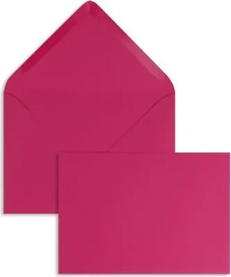 Produktbild von Briefumschläge 120x180mm 135g/qm gummiert VE=100 Stück royal pink