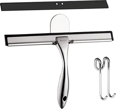 Produktbild von Ibergrif Duschabzieher mit Halter, Edelstahl, für Badezimmer, Küche, Fensterreinigung