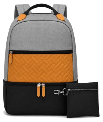 Zdjęcie produktu dla Plecak-torba na pieluchy Solidchoice, 22L, izolowany i wodoodporny, kolor szary/beżowy