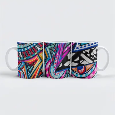 Produktbild von raxxa Premium-Tasse "Geometría divertida"