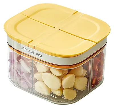 Image de Boîte de rangement pour fruits et légumes pour réfrigérateur, avec couvercles