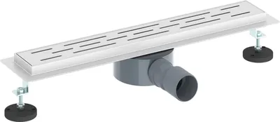 Produktbild von Stabli Möbel 362 Grad Duschabfluss mit Linien-Design Silber 50 cm - Garten & Heimwerken CC8616960