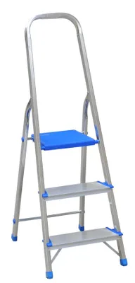 Obrázek produktu pro Volnostájný Hliníkový Žebřík 130 Cm 2 Schodů + Platforma - Dr1102