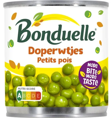 Immagine prodotto di Bonduelle Doperwtjes Zeer Fijn 160g – Piselli freschi e teneri per insalate e zuppe