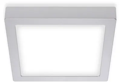 Produktbild von LED Aufbauleuchte Deckenlampe 4000K 16,5 W Quadratisch Chrom-Matt IP20 Briloner