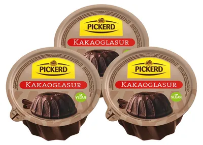 Produktbild von Pickerd Kakaoglasur im Gugelhupf Förmchen zum glasieren 500g