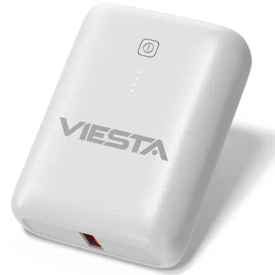 Obrázok produktu pre VIESTA® mini powerbanka 9 000 mAh biela rýchle nabíjanie 22,5 W PD 20W USB-C vstup výstup USB-A LED indikátor kompaktný na cesty