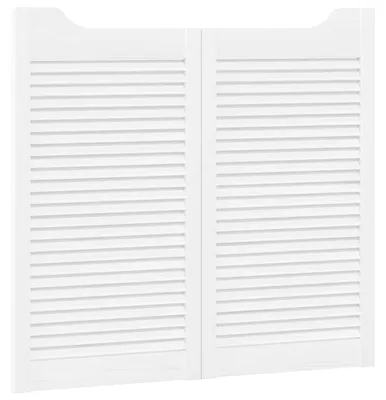 Image de vidaXL : 2 portes battantes, 90 x 40 cm, en bois massif de pin, blanches