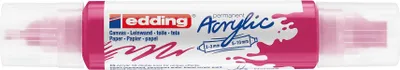 Obrázek produktu pro Edding Acryl 3D Double Liner, Růžová, Růžová, Bílá, Jemný / extra tlustý, 2 mm, 1 cm, Inkoust na vodní bázi