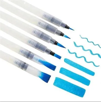 Image de Lot de 6 pinceaux à eau réutilisables pour l'aquarelle et la calligraphie