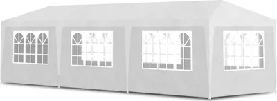 Image de vidaXL Tente de réception 3 x 9 m blanche