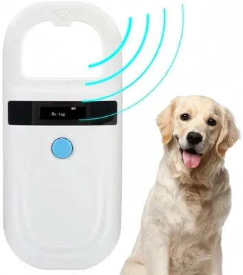 Immagine prodotto di Scanner portatile per etichette per animali, scanner a batteria per microchip per animali domestici con funzione di memoria, adatto per microchip di animali domestici, animali da allevamento e fauna selvatica.