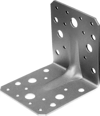 Immagine prodotto di Alberts 330330 Connettore angolare per carichi pesanti con bordino, zincato sendzimir, 70 x 70 x 55 mm, set da 12