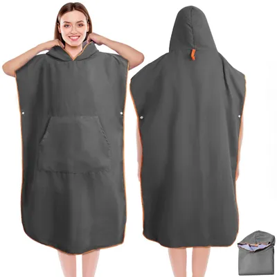 Imagen del producto de Elzusha - Poncho de baño para damas y caballeros - De secado rápido y cómodo