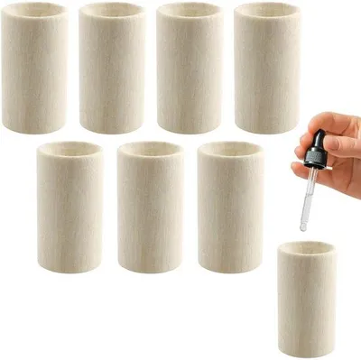 Produktbild von Set aus 8 Holzdiffusoren - Diffusoren für ätherische Öle - Kompaktes Format - Diffusoren für Schlafzimmer und Büro - Multifunktionsdiffusoren
