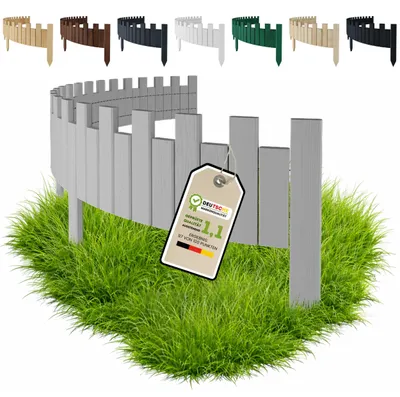 Immagine prodotto di Floranica Bordo Aiuole Flessibile 40 x 200 cm Argento Bordura per giardino Recinzione per Giardino Bordino da giardino