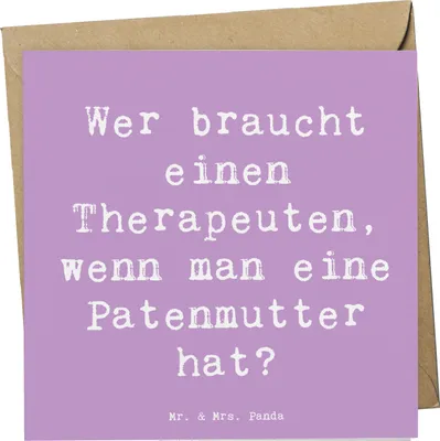 Produktbild von Mr. & Mrs. Panda Deluxe Karte Spruch Liebe Patenmutter - Lavendeltraum - Geschenk, Weihnachten, Dankbarkeit, Familienbindung, Klappkarte, faltkarte, Ratgeber, doppelkarte