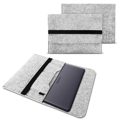 Produktbild von Schutzhülle für Huawei MateBook X / Pro / E Tasche Hülle Filz Sleeve Case CoverFarben:Hell Grau