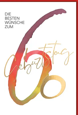 Produktbild von A 60. Geburtstag Glückwunschkarte mit Briefumschlag Handschrift