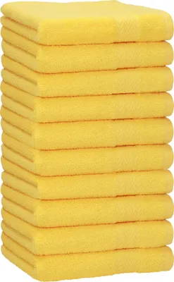 Produktbild von Betz 10 Stück Handtücher 50x100 cm PREMIUM  100% Baumwolle  Farbe: gelb